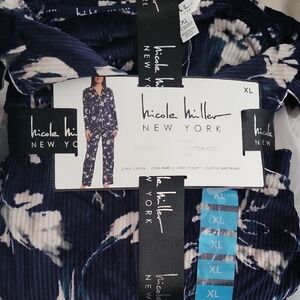 Nicole Miller Navy Floral Pajama Set